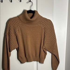 BB Dakota Cozy Brown Turtleneck Sweater